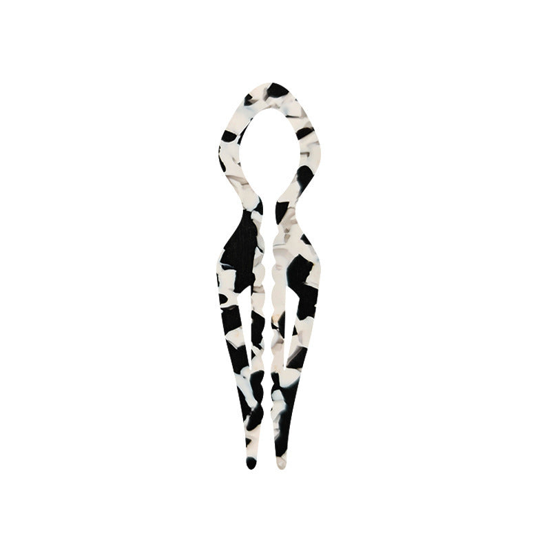 HKM-591507 Elegant Non-slip U-shaped Hairpin in Various Colors and Prints