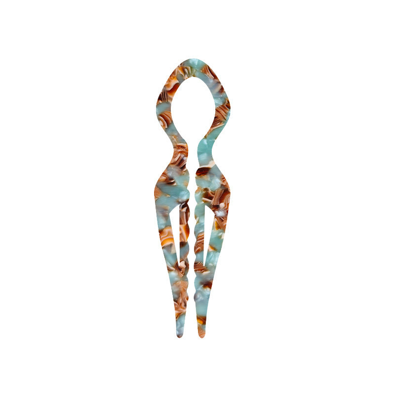 HKM-591507 Elegant Non-slip U-shaped Hairpin in Various Colors and Prints