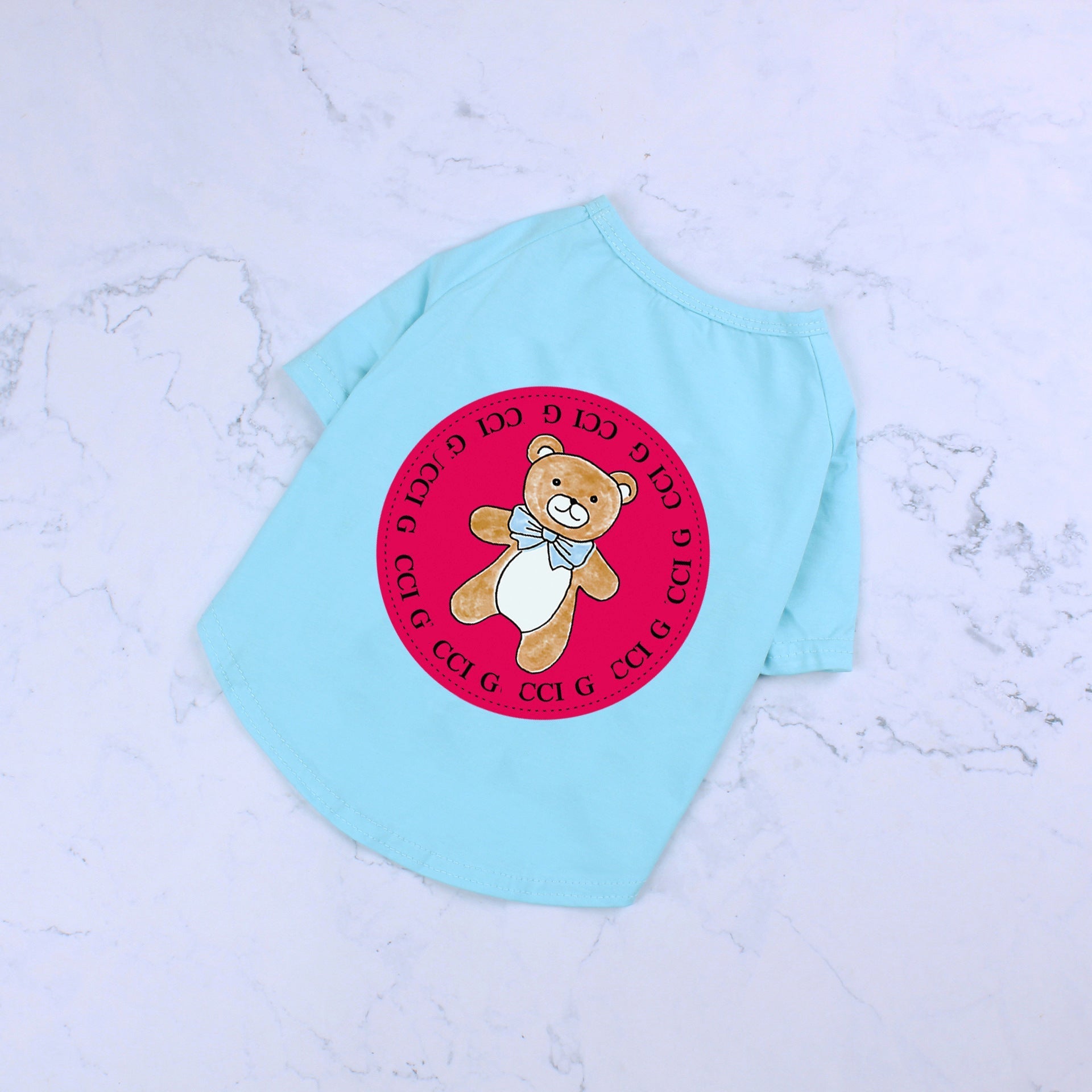 HKM-933843 Cotton Short Sleeve T-Shirt for Pets - Casual and Comfortable Wear