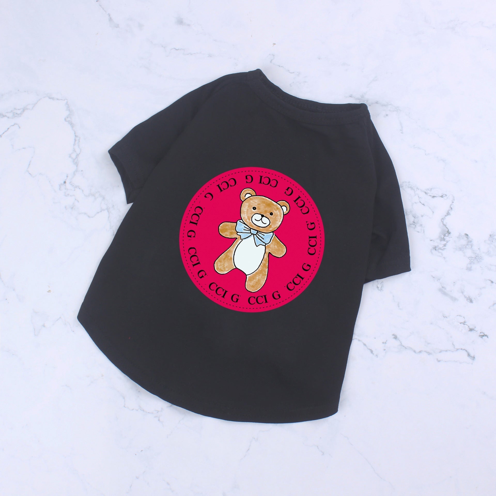 HKM-933843 Cotton Short Sleeve T-Shirt for Pets - Casual and Comfortable Wear
