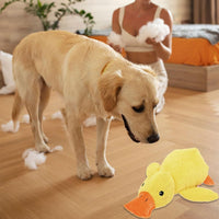 HKM-103059 Interactive Plush Dog Duck Toy for All Breeds - Squeaky, No-Stuffing Design for Chewing and Playing