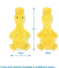 HKM-103059 Interactive Plush Dog Duck Toy for All Breeds - Squeaky, No-Stuffing Design for Chewing and Playing