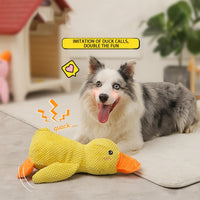 HKM-103059 Interactive Plush Dog Duck Toy for All Breeds - Squeaky, No-Stuffing Design for Chewing and Playing