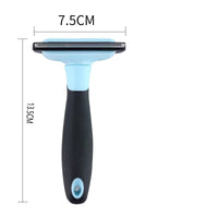 HKM-052883 Pet De-Shedding Comb Tool with Ergonomic Non-Slip Handle ¨C Easily Removes Fur and Reduces Allergens