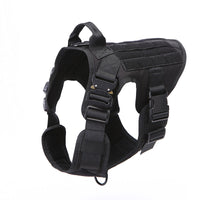 HKM-564627 Portable Tactical Dog Vest with Leash - Military-Grade Nylon, Available in Black, Brown, Army Green