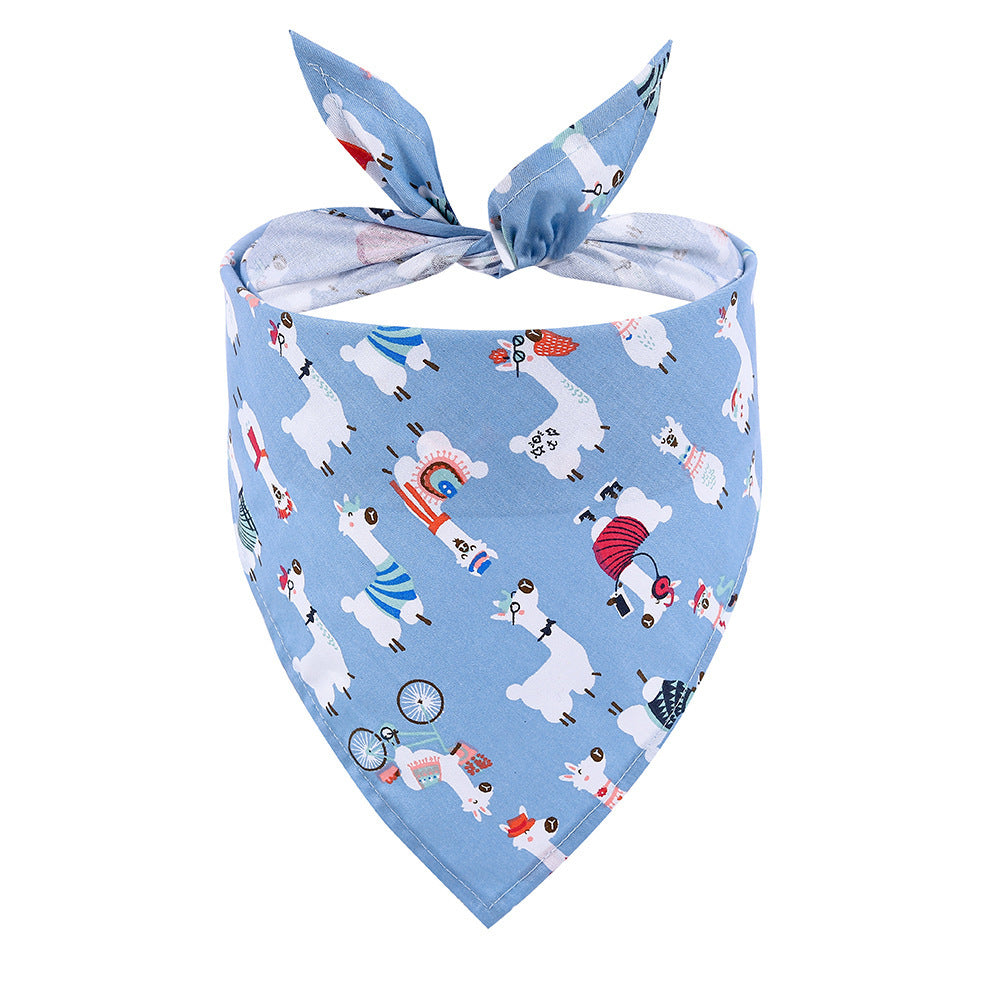 HKM-619987 Summer Fruit Cartoon Dog Saliva Towel - Lemon, Pineapple, Avocado & More - 65x45cm Cloth Design
