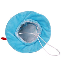HKM-803411 Dog Birthday Cake Hat - Adjustable Cloth Hat in Blue and Pink Colors