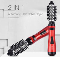 HKM-846803 2 in 1 Multifunctional Hair Dryer Rotary Brush & Curling Iron Styling Tool with 3-Speed Temperature Control