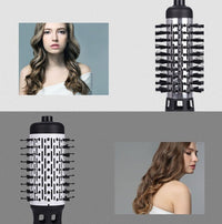 HKM-846803 2 in 1 Multifunctional Hair Dryer Rotary Brush & Curling Iron Styling Tool with 3-Speed Temperature Control