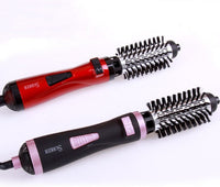 HKM-846803 2 in 1 Multifunctional Hair Dryer Rotary Brush & Curling Iron Styling Tool with 3-Speed Temperature Control