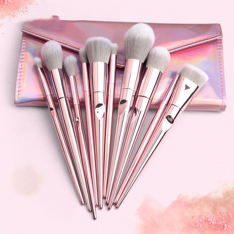HKM-049747 Wet And Wild 10-Piece Makeup Brush Set with Brush Bag for Beginners