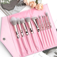 HKM-049747 Wet And Wild 10-Piece Makeup Brush Set with Brush Bag for Beginners