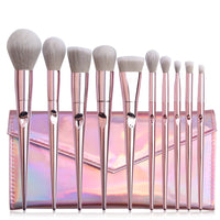 HKM-049747 Wet And Wild 10-Piece Makeup Brush Set with Brush Bag for Beginners