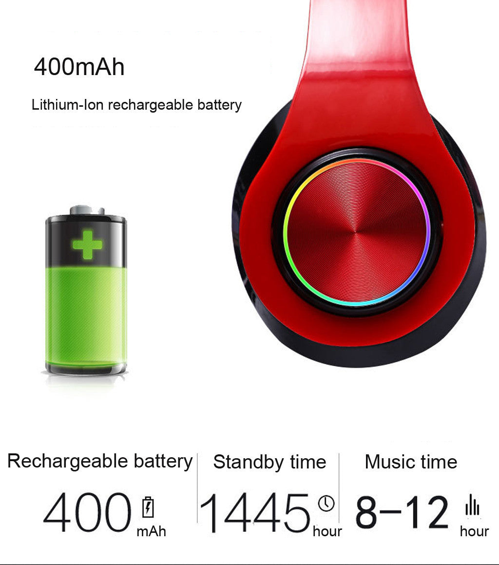 KTX-625171 Foldable Bluetooth Earphones with 40mm Subwoofer, Soft Protein Leather Cushions, and Hands-Free Calling