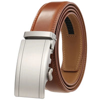 HKM-201875 Zinc Alloy Automatic Buckle Leather Belt for Men - Model LY25-1069-2
