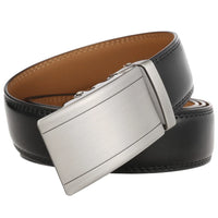 HKM-201875 Zinc Alloy Automatic Buckle Leather Belt for Men - Model LY25-1069-2