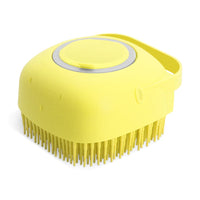 HKM-510931 Soft Silicone 2-in-1 Scrubber Dispenser with Massaging Brush for Dogs and Cats