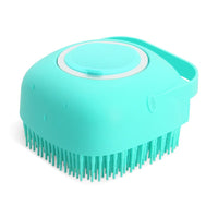HKM-510931 Soft Silicone 2-in-1 Scrubber Dispenser with Massaging Brush for Dogs and Cats