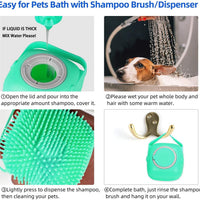 HKM-510931 Soft Silicone 2-in-1 Scrubber Dispenser with Massaging Brush for Dogs and Cats