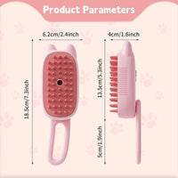 HKM-952275 3-in-1 Pet Steam Brush for Dogs and Cats - Shedding, Massage, and Grooming Tool