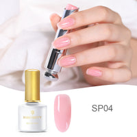 HKM-368787 Fat Jelly Nail Polish Glue - 6ml, 12 Color Options for Stunning Nail Art