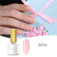 HKM-368787 Fat Jelly Nail Polish Glue - 6ml, 12 Color Options for Stunning Nail Art