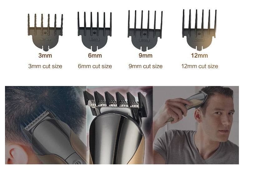 HKM-743315 Multifunctional Electric Hair Clipper with Adjustable Blades for Haircutting, Shaving, and Trimming