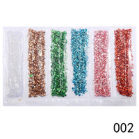 HKM-661395 Diamond Glass Fragments for Nail Art - Gold and Silver Broken Glass Sequins (26g, QCR10128)
