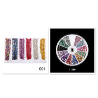 HKM-661395 Diamond Glass Fragments for Nail Art - Gold and Silver Broken Glass Sequins (26g, QCR10128)