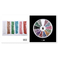 HKM-661395 Diamond Glass Fragments for Nail Art - Gold and Silver Broken Glass Sequins (26g, QCR10128)