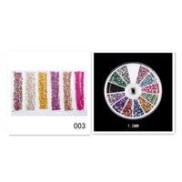 HKM-661395 Diamond Glass Fragments for Nail Art - Gold and Silver Broken Glass Sequins (26g, QCR10128)