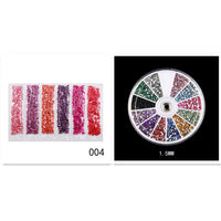 HKM-661395 Diamond Glass Fragments for Nail Art - Gold and Silver Broken Glass Sequins (26g, QCR10128)