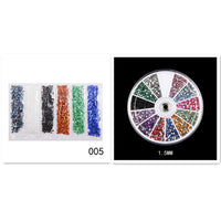 HKM-661395 Diamond Glass Fragments for Nail Art - Gold and Silver Broken Glass Sequins (26g, QCR10128)