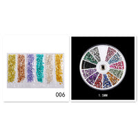 HKM-661395 Diamond Glass Fragments for Nail Art - Gold and Silver Broken Glass Sequins (26g, QCR10128)