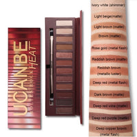 HKM-046291 Molten Rock Heat 12-Color Eyeshadow Palette - Warm Nude Shimmer & Matte Shades for Smoky Looks