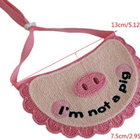 HKM-399507 Ultra Soft Crocheted Cat Towel with Adorable Pig Design for Pet Care