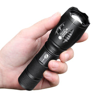 HKM-531347 High-Performance Aluminum Alloy LED Flashlight with 18650 Battery, Super Bright T6 Outdoor Light