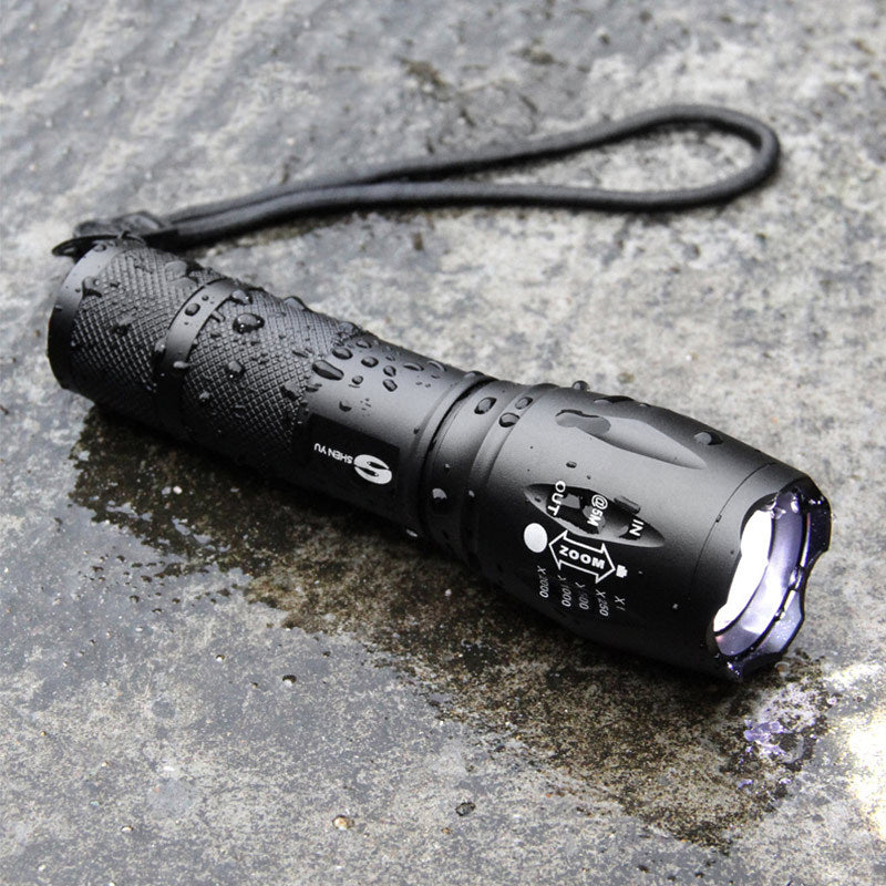 HKM-531347 High-Performance Aluminum Alloy LED Flashlight with 18650 Battery, Super Bright T6 Outdoor Light