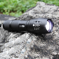 HKM-531347 High-Performance Aluminum Alloy LED Flashlight with 18650 Battery, Super Bright T6 Outdoor Light