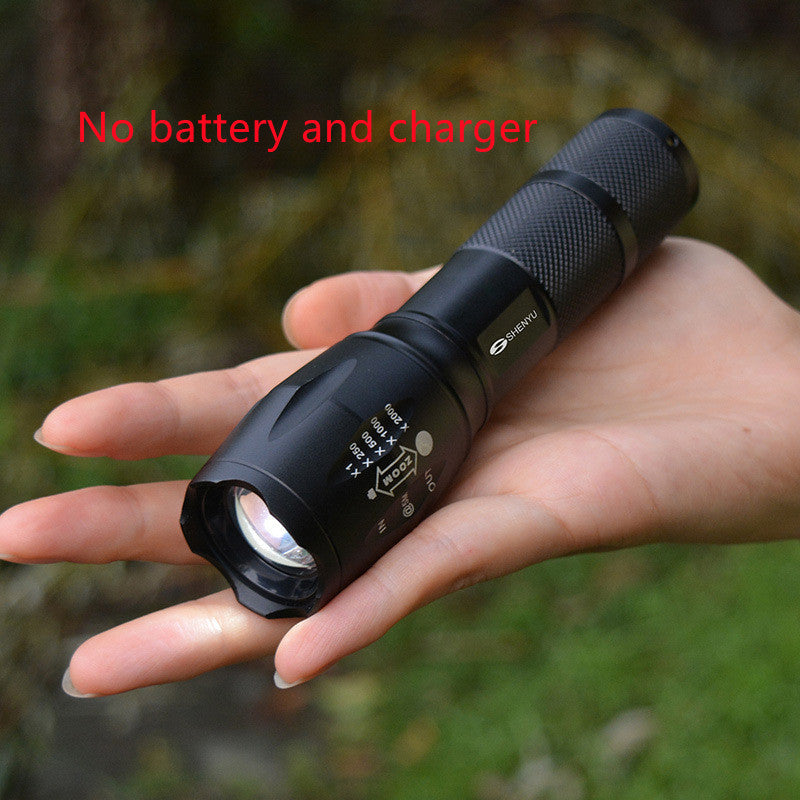 HKM-531347 High-Performance Aluminum Alloy LED Flashlight with 18650 Battery, Super Bright T6 Outdoor Light