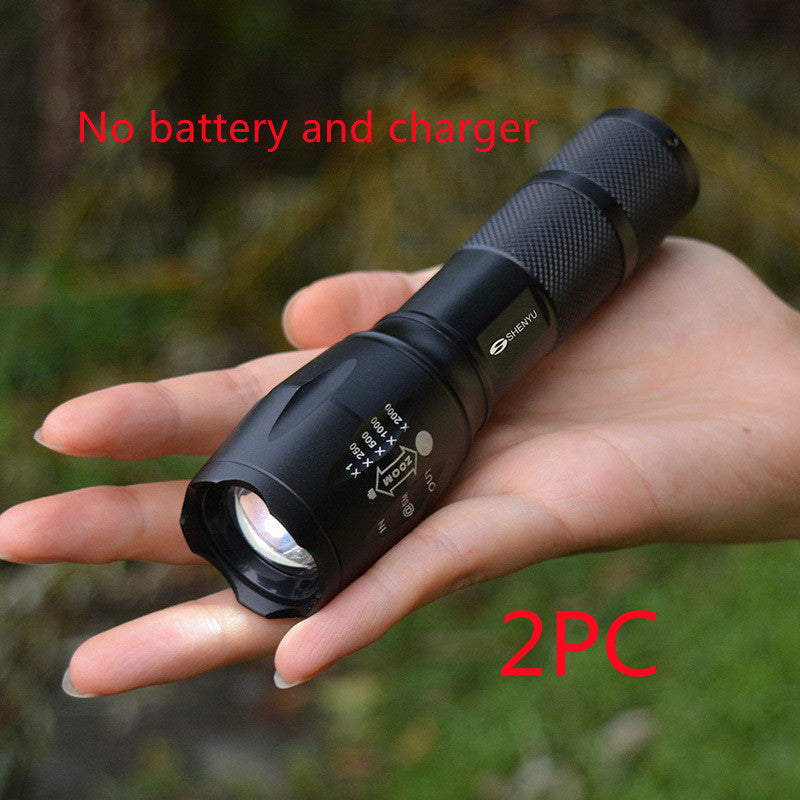 HKM-531347 High-Performance Aluminum Alloy LED Flashlight with 18650 Battery, Super Bright T6 Outdoor Light