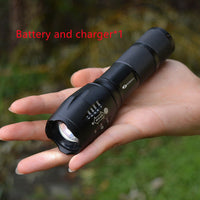 HKM-531347 High-Performance Aluminum Alloy LED Flashlight with 18650 Battery, Super Bright T6 Outdoor Light