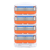 HKM-446099 Five-Layer Men's Manual Shaver with Transparent Orange Blade Box