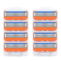 HKM-446099 Five-Layer Men's Manual Shaver with Transparent Orange Blade Box