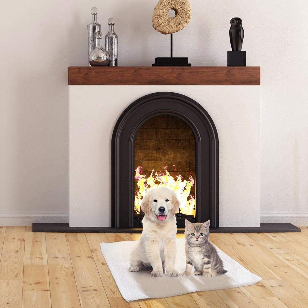 HKM-021203 Self-Heating Dog and Cat Bed Cushion with Berber Fleece - 60x45CM Thermal Pet Blanket