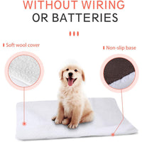 HKM-021203 Self-Heating Dog and Cat Bed Cushion with Berber Fleece - 60x45CM Thermal Pet Blanket