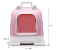 HKM-426451 Enclosed Cat Litter Box with Convenient Drawer System
