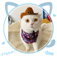 HKM-931347 Adjustable Star Cowboy Hat for Cats and Dogs - Soft Non-Woven Fabric Pet Cap for Photo Shoots and Festive Events