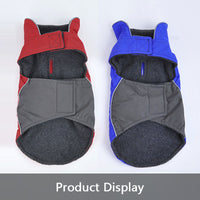 HKM-977299 Cozy Red and Dark Blue Vest Jacket for Medium to Large Dogs