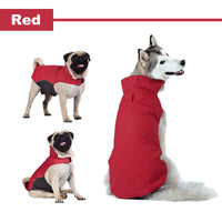HKM-977299 Cozy Red and Dark Blue Vest Jacket for Medium to Large Dogs